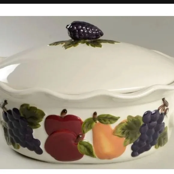 Sonoma Villa Stoneware 3.5 Quart Oval Roaster Casserole Covered
